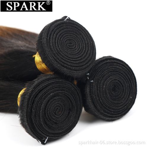 SPARK 10A Ombre Human Hair Bundles 1b/30 Brazilian Ombre Straight Hair3-color hair extension Weave Hair Human Bundles